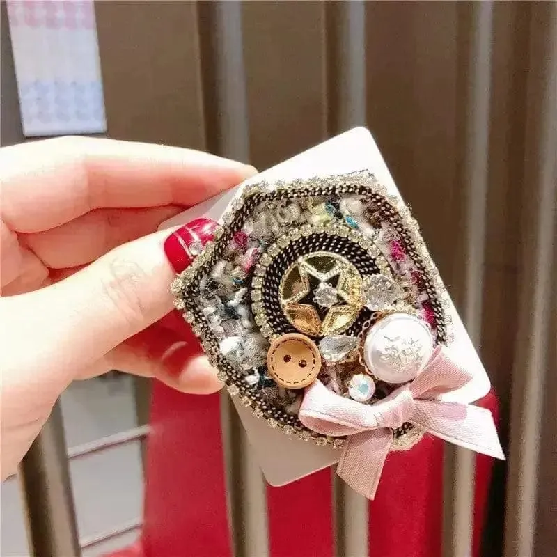 Shop Crystal Pearl Lace Badge Brooch - Elegant Accessory for Any Occasion