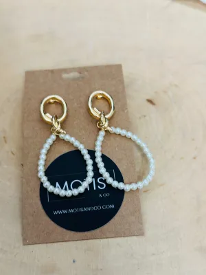 Shores Pearl and Gold Dangle Earrings