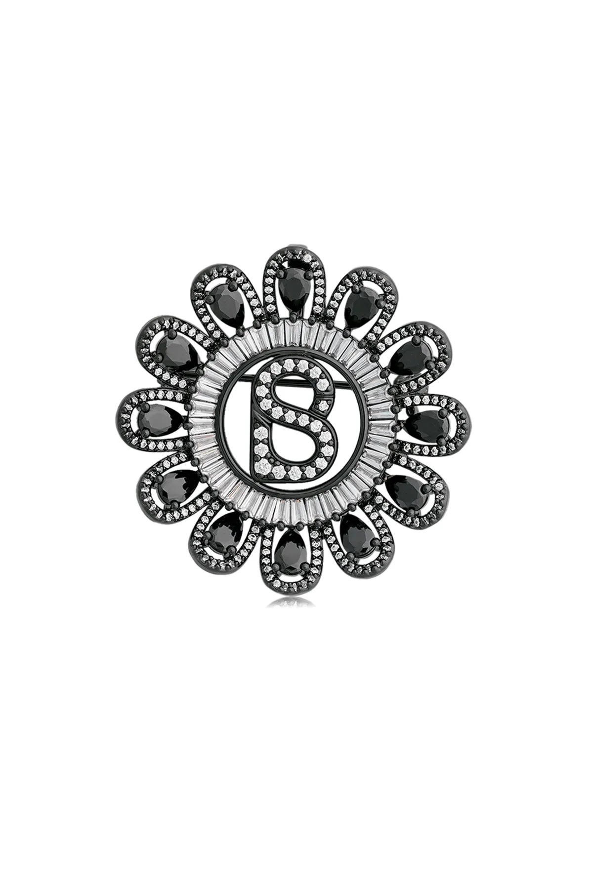 Solara Brooch - Hematite
