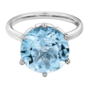 Stunning Sky Blue Topaz Solitaire Ring