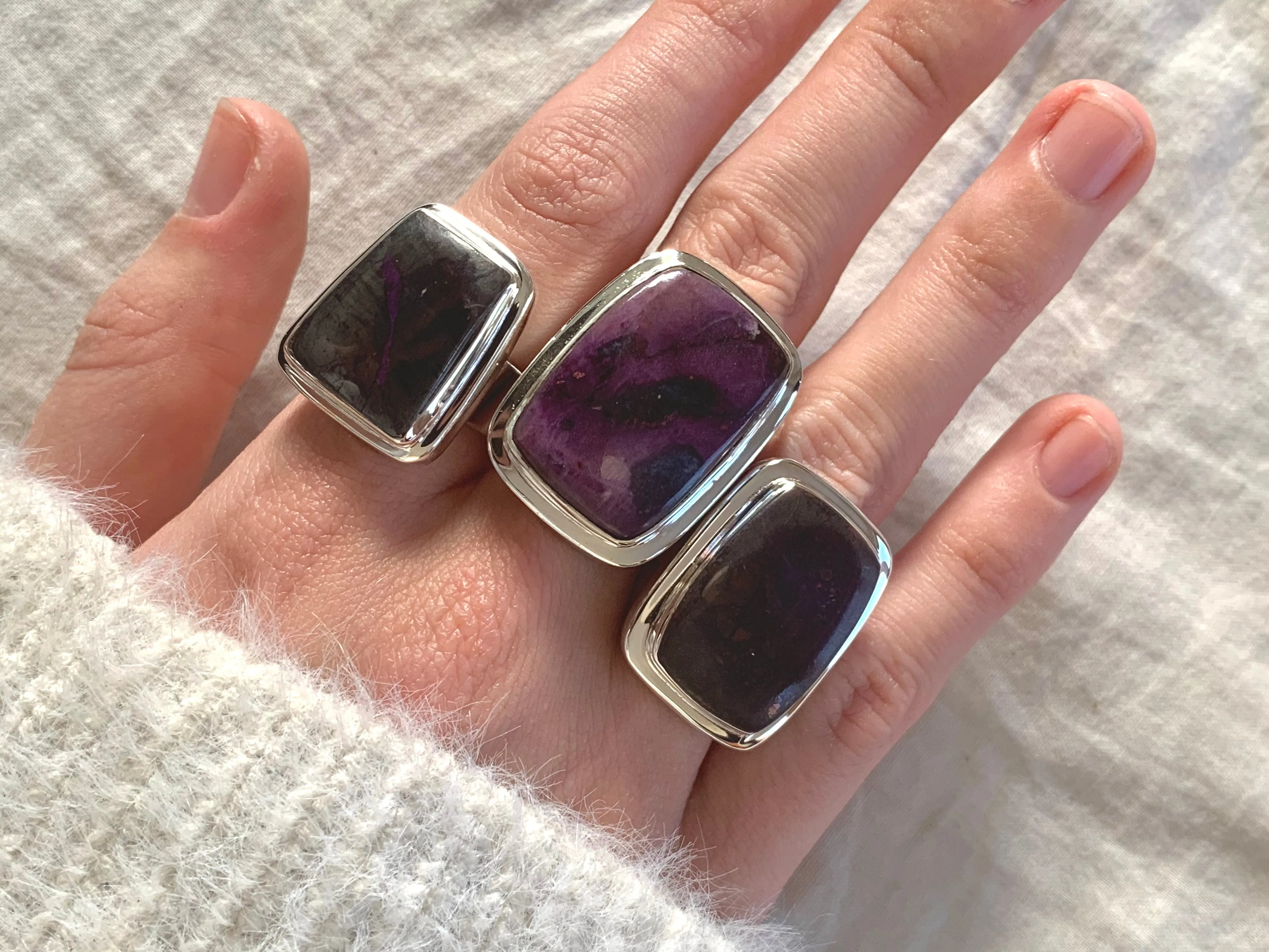 Sugilite Ansley Ring - Square / Kite