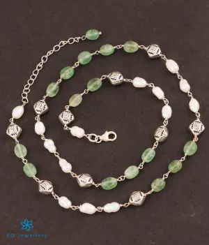 The Chaya Silver Onyx & Pearl Necklace