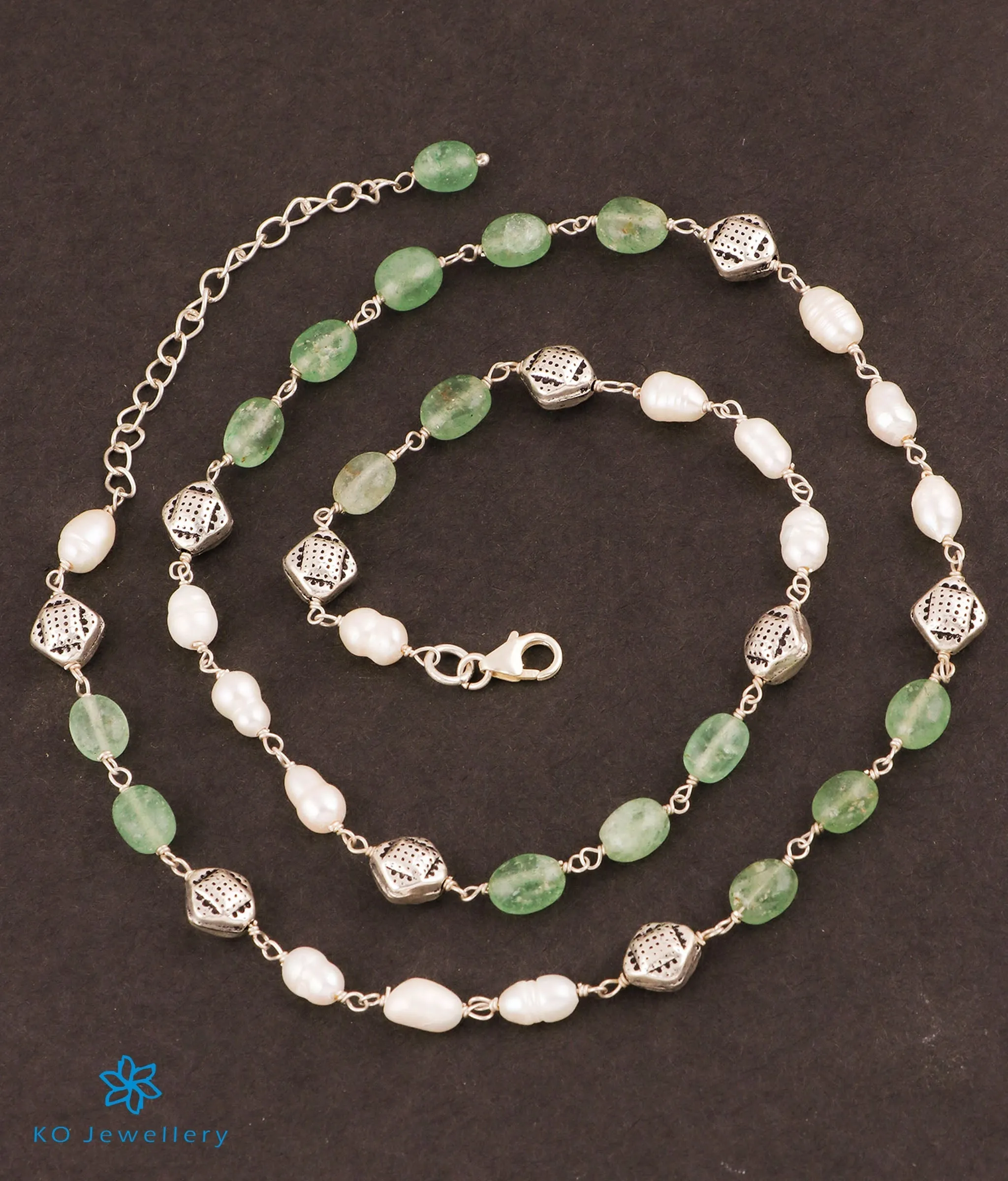 The Chaya Silver Onyx & Pearl Necklace