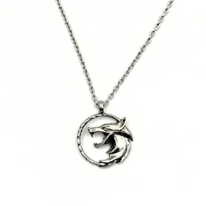 The Witcher White Wolf Pendant - Gothic Necklace by The Nevermore