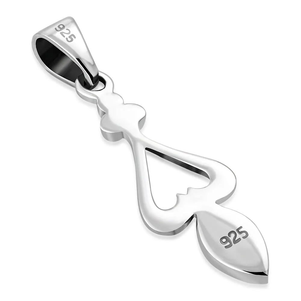Turquoise Sterling Silver Heart Pendant