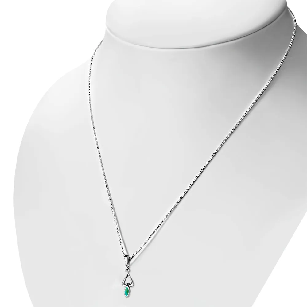 Turquoise Sterling Silver Heart Pendant