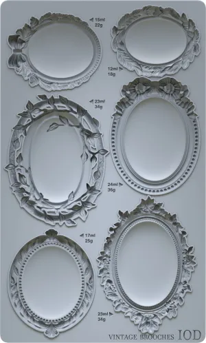 Vintage Brooches Mould by IOD Iron Orchid Designs