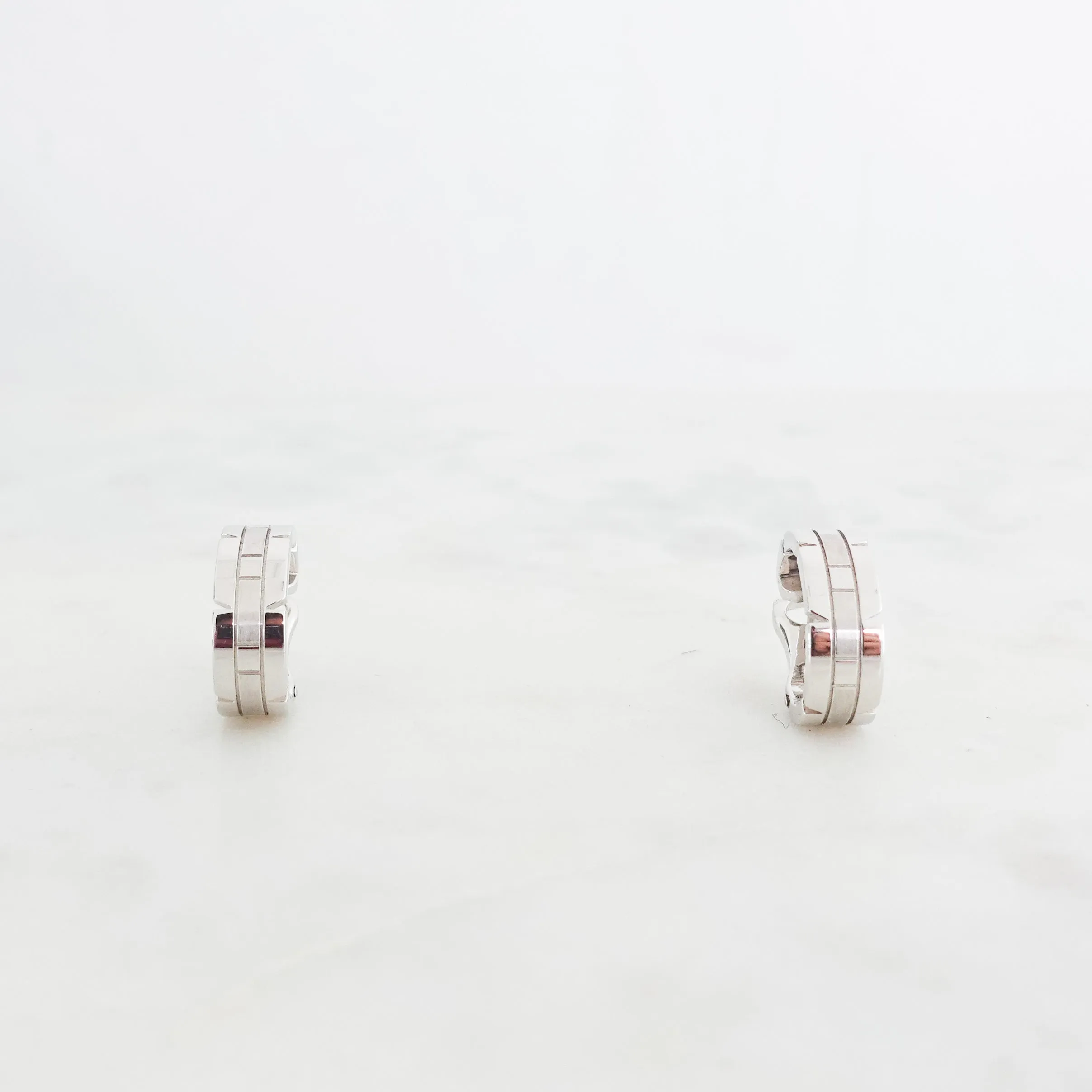 White gold Tank Francaise Earrings RRP £4.6K