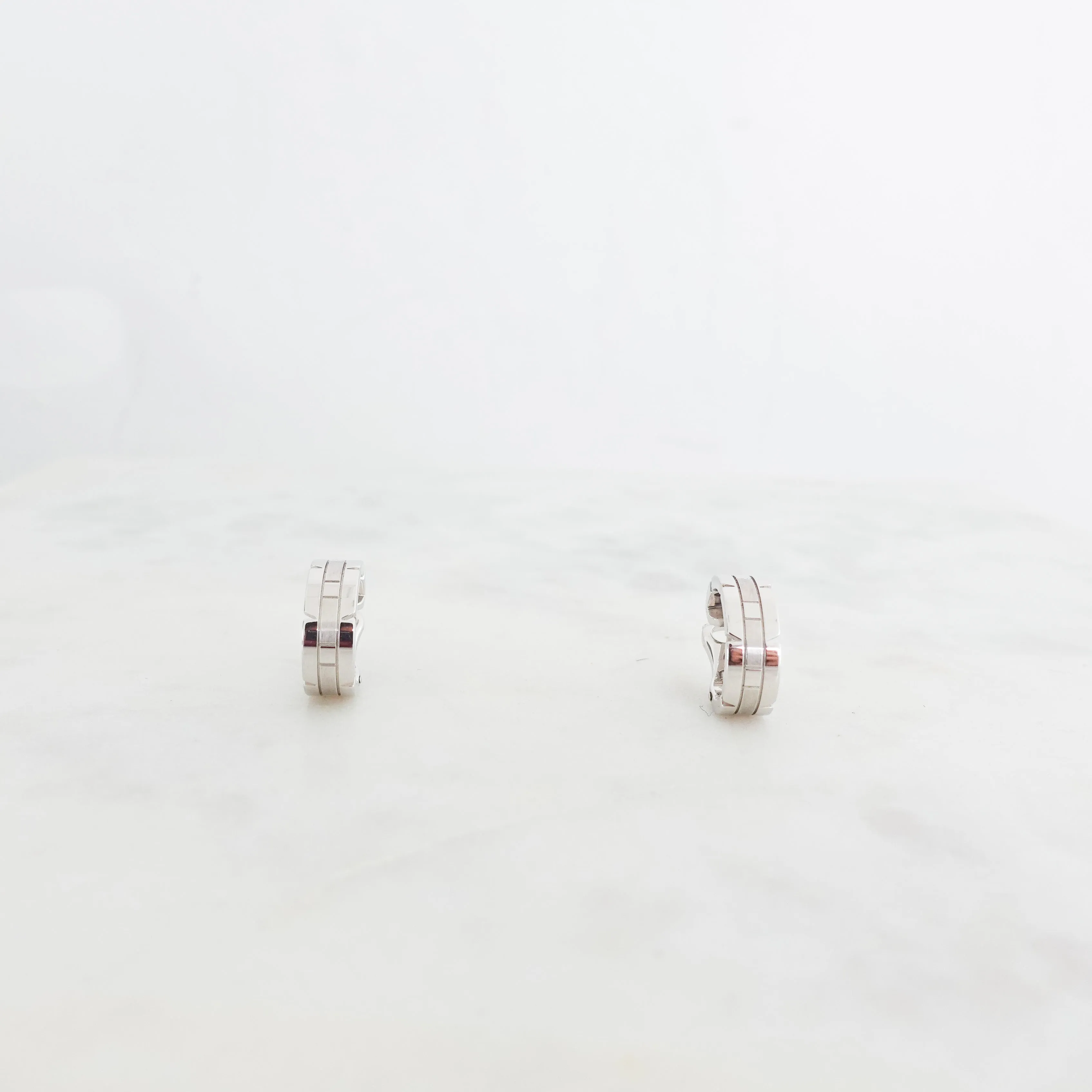 White gold Tank Francaise Earrings RRP £4.6K