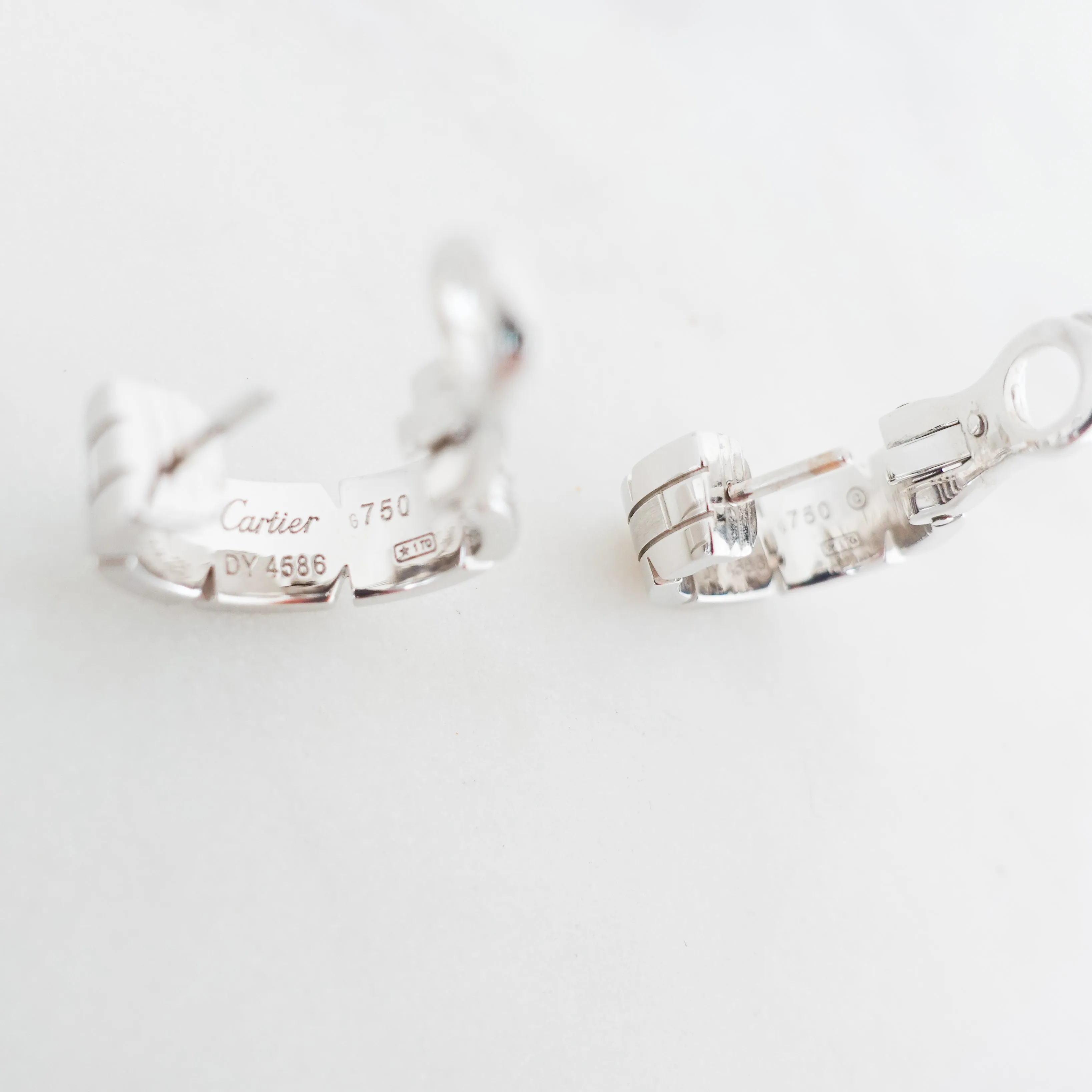White gold Tank Francaise Earrings RRP £4.6K