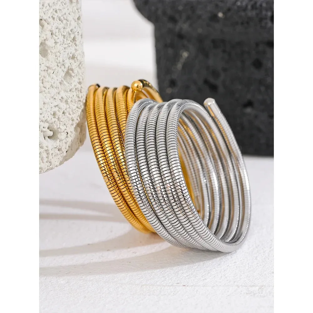 Wrapped Viper Bracelet - 18K Gold Coated
