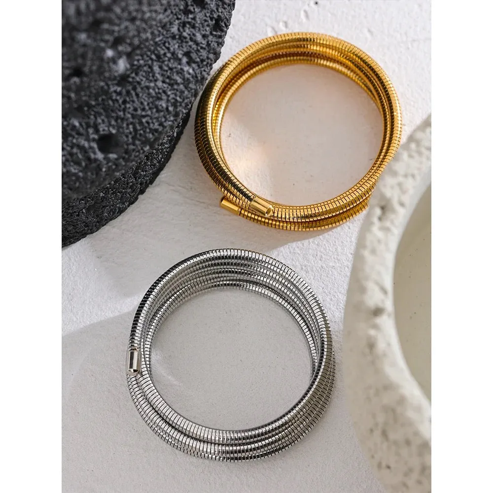 Wrapped Viper Bracelet - 18K Gold Coated