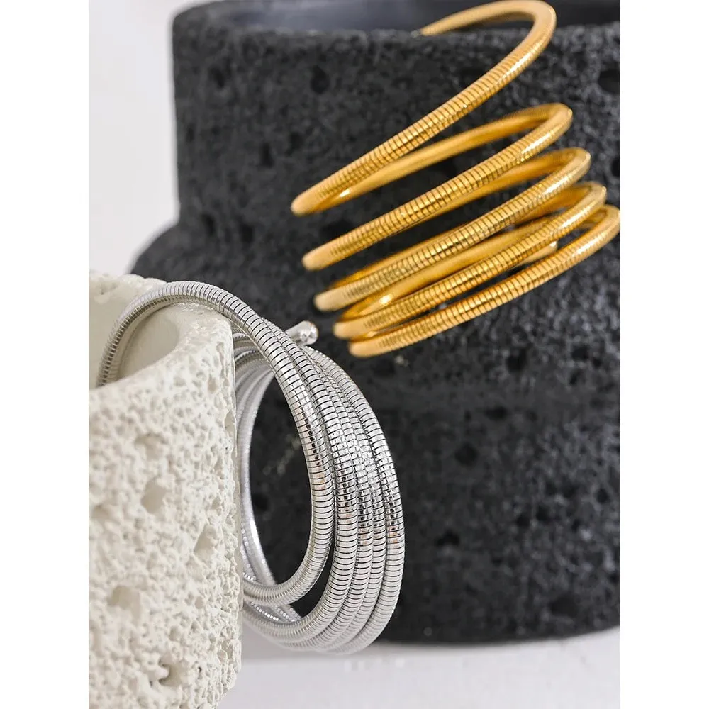 Wrapped Viper Bracelet - 18K Gold Coated
