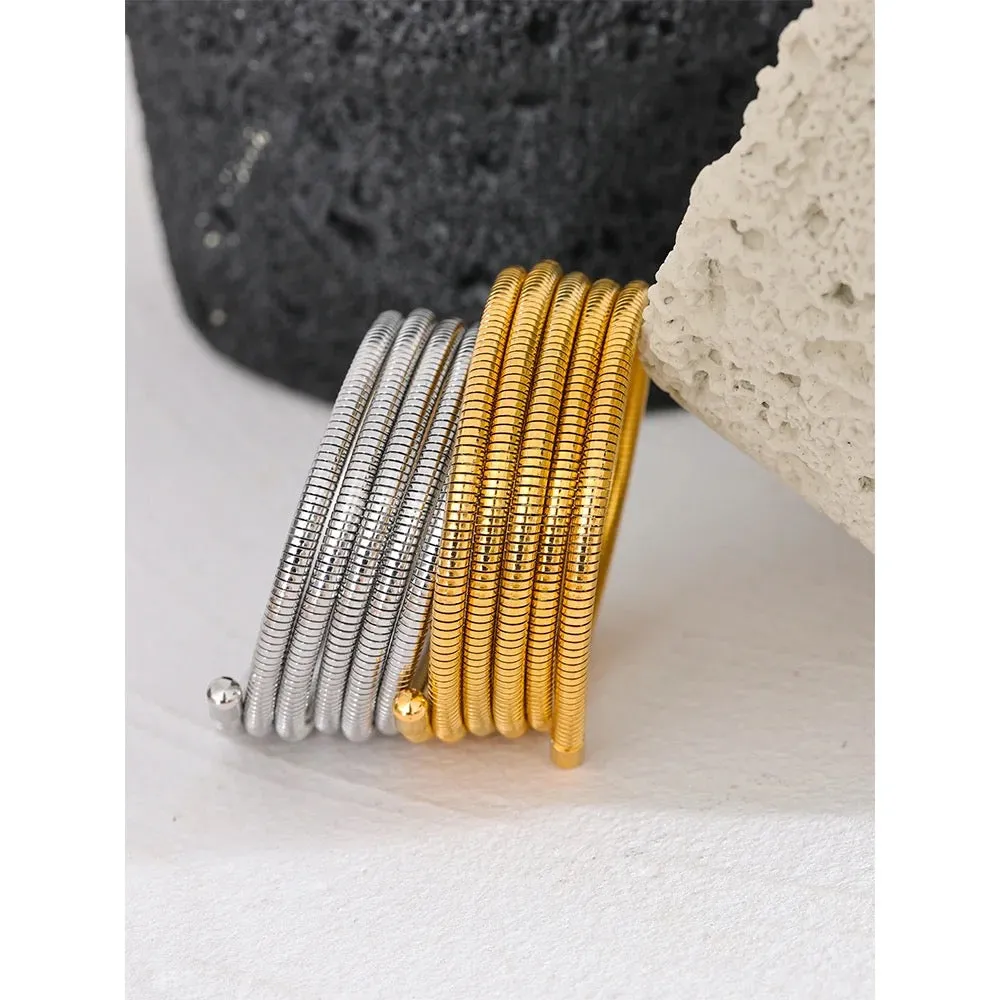 Wrapped Viper Bracelet - 18K Gold Coated