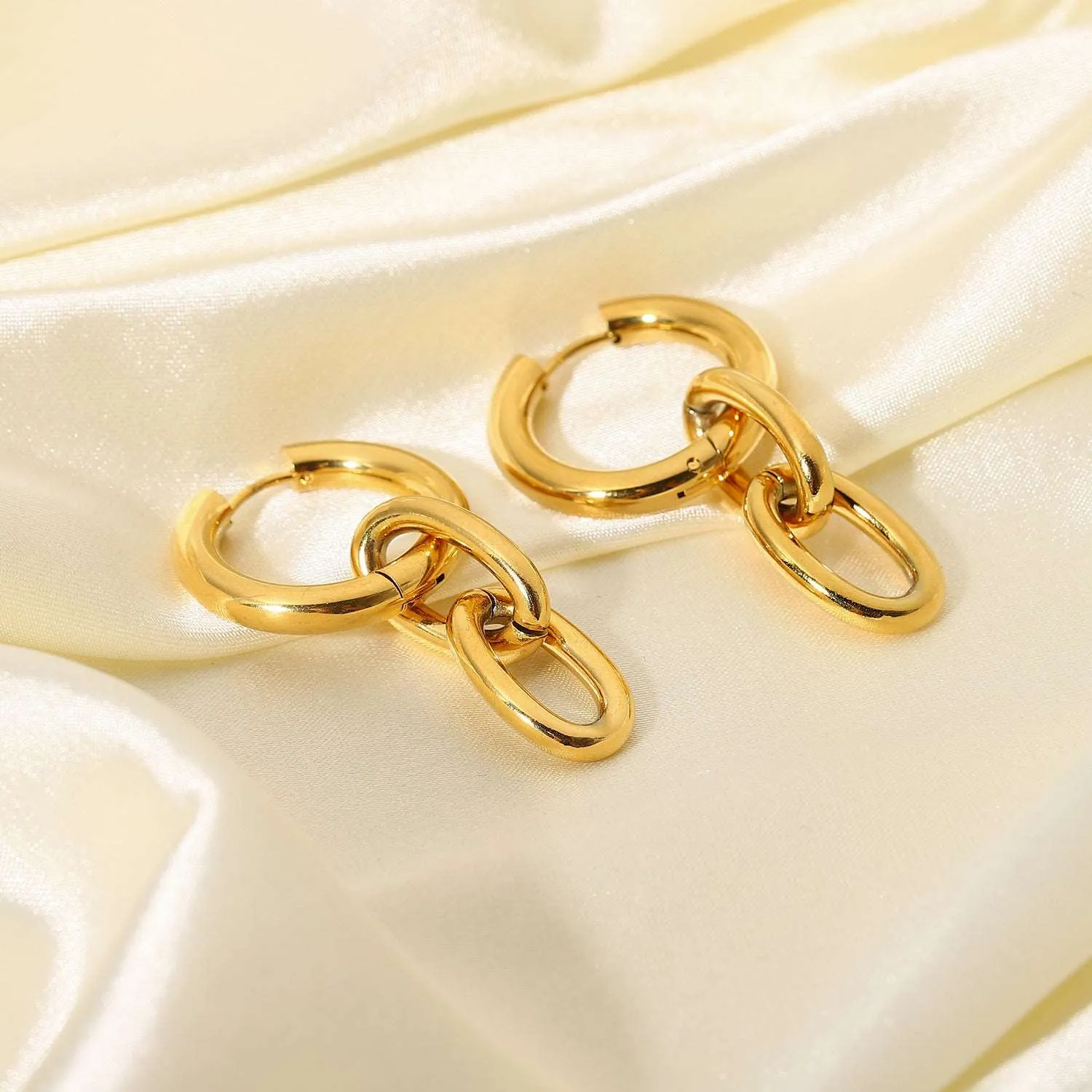 Yasmin Dangle Huggie Earrings